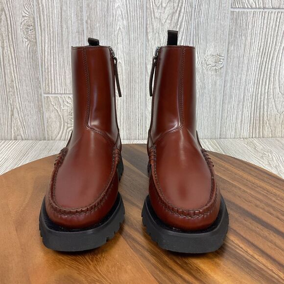 HEREU Studio Andreu Low Calf Zipped Boot Chelsea Boot NIB Russet Color Size 35EU - Picture 5 of 16